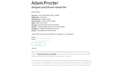 Desktop Screenshot of adamprocter.co.uk